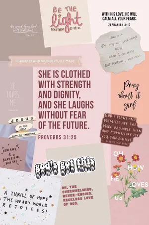 Cool Christian Girly Collage Wallpaper