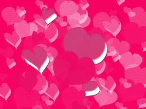 Cool Cute Pink Hearts Wallpaper