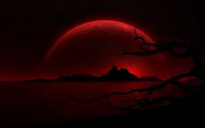 Cool Dark Red Sky Wallpaper