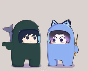 Cool Demon Slayer Chibi Wallpaper