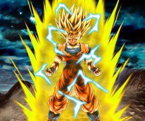 Cool Dragon Ball Z Doing Super Saiyan Wallpaper