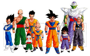 Cool Dragon Ball Z On White Background Wallpaper