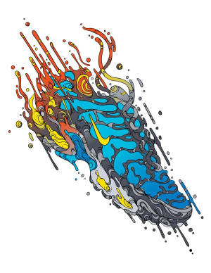 Cool Drip Nike Sneakers Wallpaper