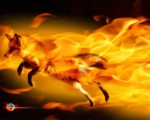 Cool Fire Fox Wallpaper