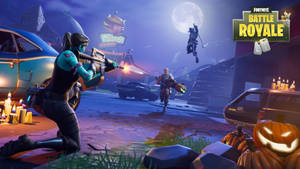 Cool Fortnite Battle Royale Rocket Launcher Fight Wallpaper