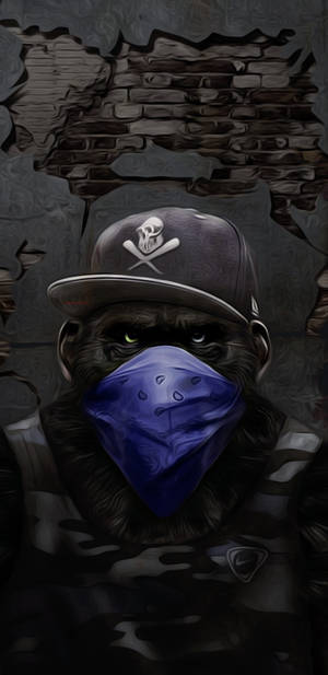 Cool Gorilla Gangster Cartoon Wallpaper