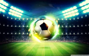 Cool Green Soccer Ball Hd Art Wallpaper