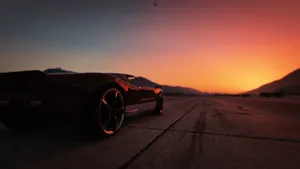 Cool Gta Sports Car Sunset Wallpaper