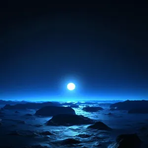 Cool Ipad Pro Moonlight In The Ocean Wallpaper