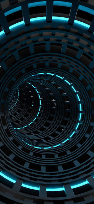 Cool Iphone 11 Blue Aesthetic Metal Tunnel Wallpaper