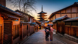 Cool Japanese Pagoda Kyoto Wallpaper