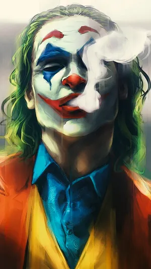 Cool Joker Smoking Artwork Wallpaper