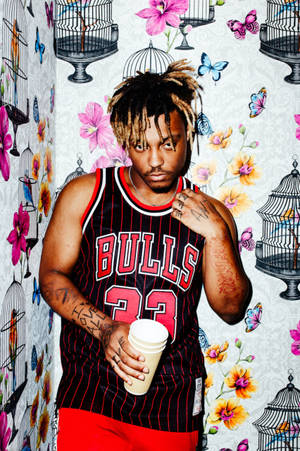 Cool Juice Wrld Bulls Shirt Wallpaper