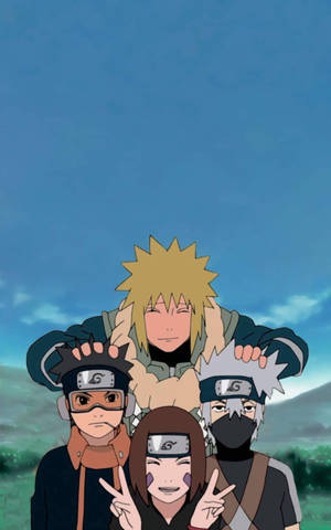 Cool Kakashi Naruto Group Photo Wallpaper