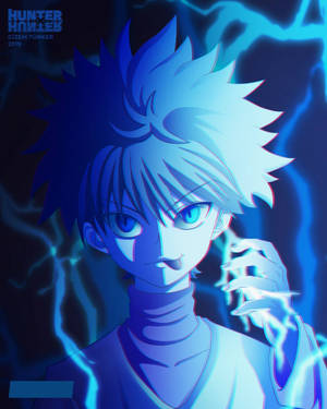 Cool Killua In A Powerful Stance Wallpaper