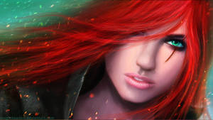 Cool League Of Legends Katarina Art Wallpaper