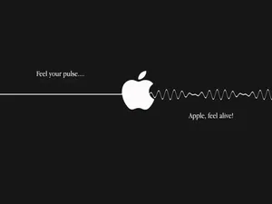 Cool Mac Logo Pulse Passing Through Wallpaper