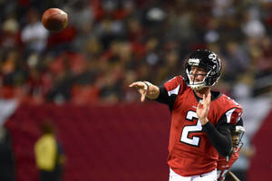 Cool Matt Ryan Throwing A Ball Wallpaper