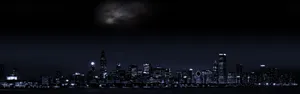 Cool Monitor City Skyline Wallpaper
