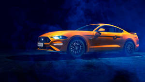 Cool Mustang Blue Smoke Wallpaper