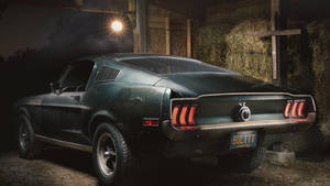 Cool Mustang Inside Old Garage Wallpaper