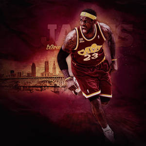 Cool Nba Player Lebron James Poster Wallpaper