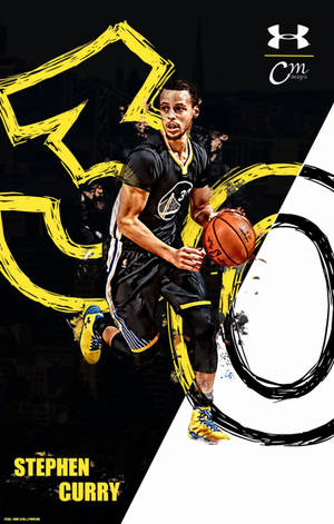 Cool Nba Stephen Curry Poster Wallpaper