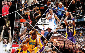 Cool Nba Superstars Collage Wallpaper