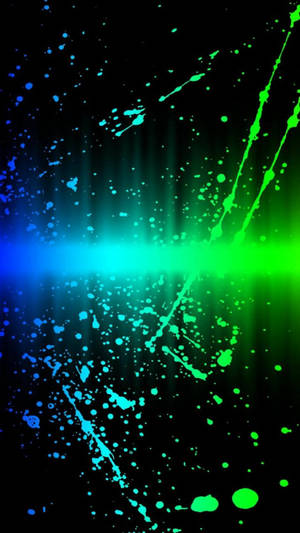 Cool Neon Blue And Green Line Wallpaper