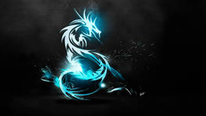 Cool Neon Blue Dragon Wallpaper