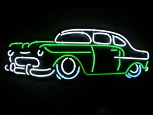 Cool Neon Car Outline Wallpaper
