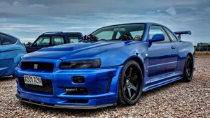 Cool Nissan Skyline Gtr With Black Rims Wallpaper
