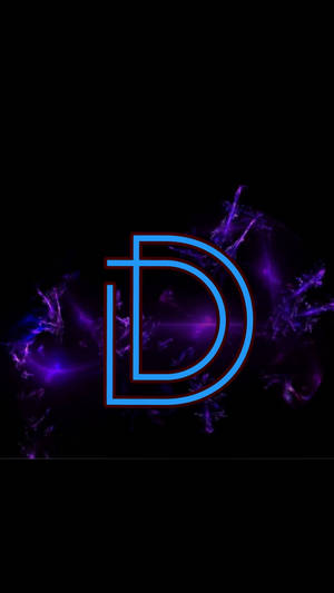 Cool Purple Letter D Phone Wallpaper