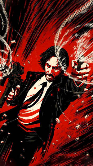 Cool Red Aesthetic John Wick Wallpaper