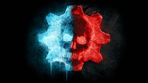 Cool Red And Blue Gears Of War 5 Wallpaper