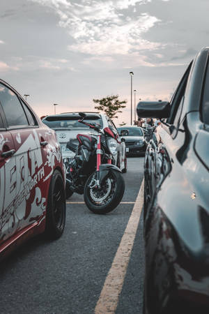 Cool Red Black Motorcycle Wallpaper