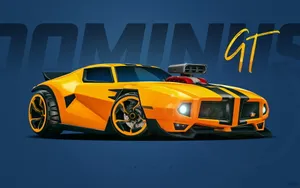 Cool Rocket League Yellow Dominus Gt Wallpaper