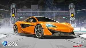 Cool Rocket League Yellow Orange Mclaren 570s Wallpaper