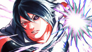 Cool Sasuke Chidori Close-up Wallpaper