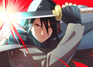 Cool Sasuke Sword Parry Wallpaper