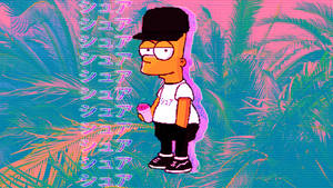 Cool Simpsons Glitch Wallpaper