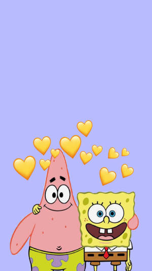 Cool Spongebob With Patrick Poster Wallpaper