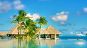 Cool Summer Beach Vacation House Wallpaper