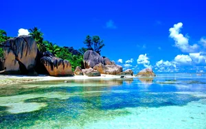 Cool Summer Crystal Clear Beach Wallpaper