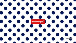 Cool Supreme Blue Polka Dots Wallpaper