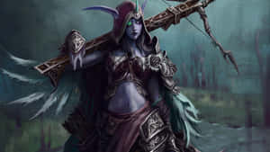 Cool Sylvanas Windrunner Green Eye Wallpaper