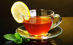 Cool Tea With Lemon Wallpaper