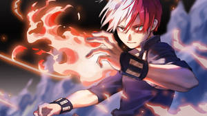 Cool Todoroki Shouto From My Hero Academia Wallpaper