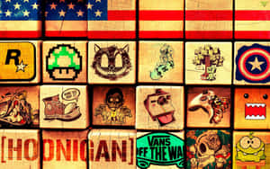 Cool Vans Logo On White Background Wallpaper