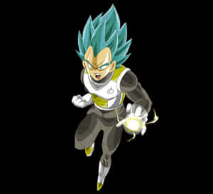 Cool Vegeta Showing His Power Wallpaper